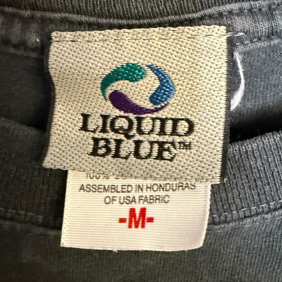 Vintage Liquid Blue Pink Floyd Dark Side Of The Moon Tee Shirt Size Medium - Picture 3 of 9